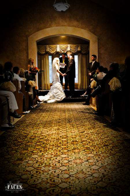 Bride and groom at the altar