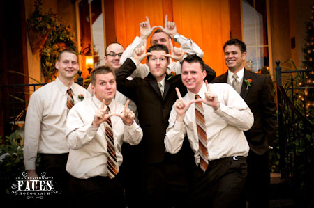 Groom with groomsmen