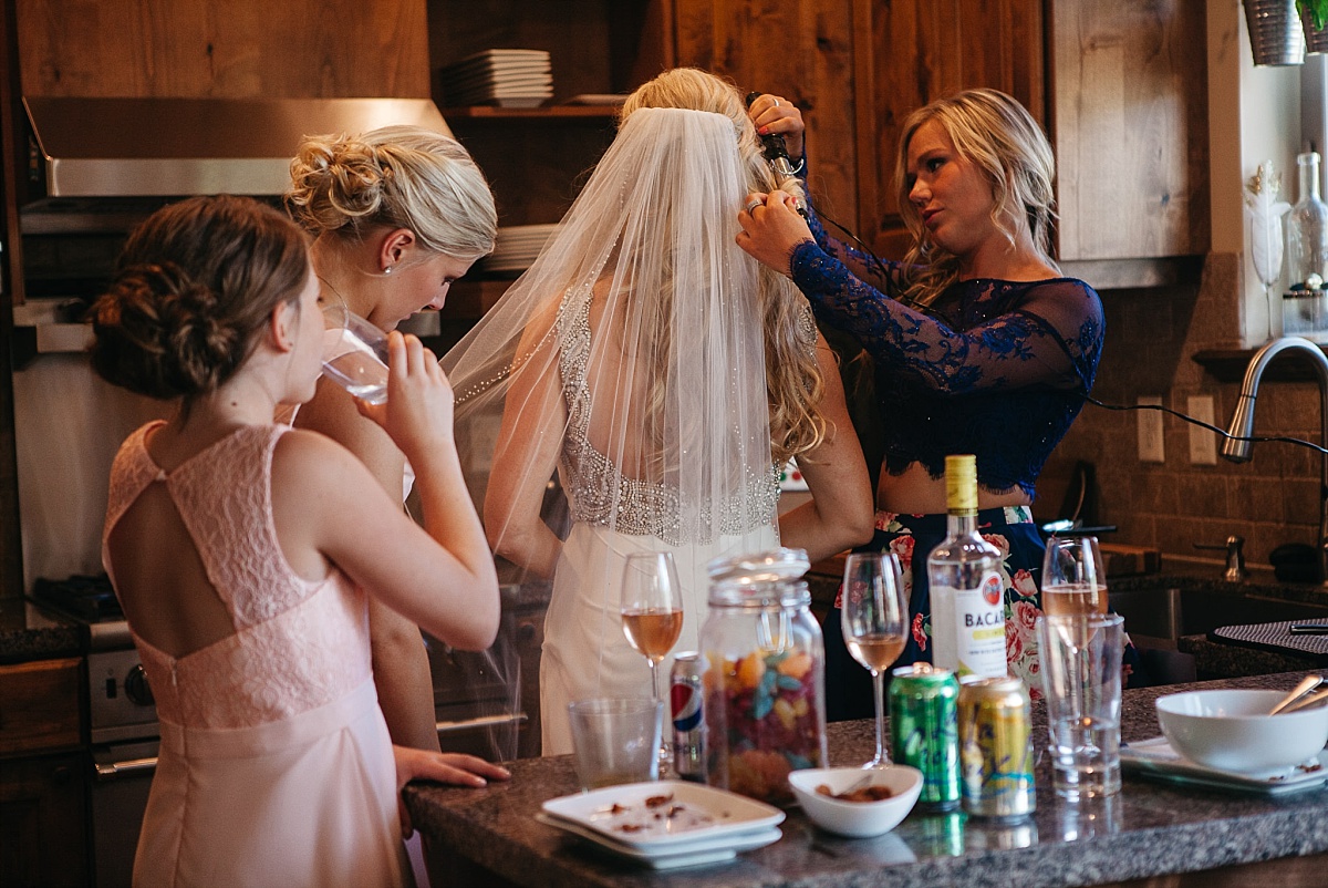 Park City Bride getting ready