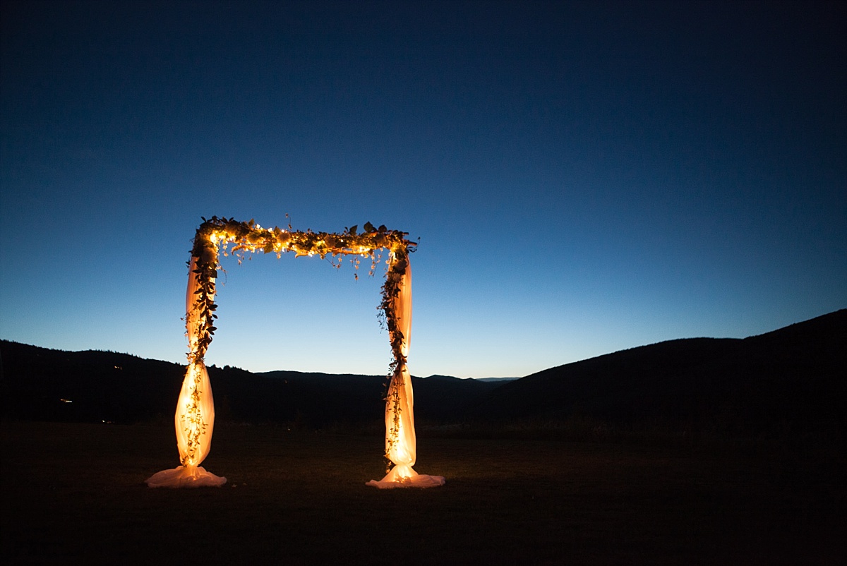 Jeremy Ranch Mountain Wedding Night Shot