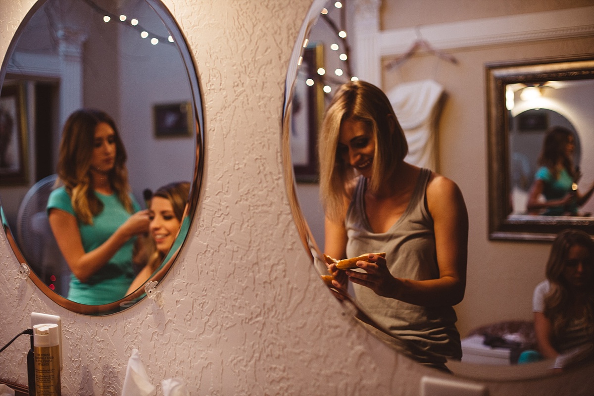 Bride getting ready at kiana lodge