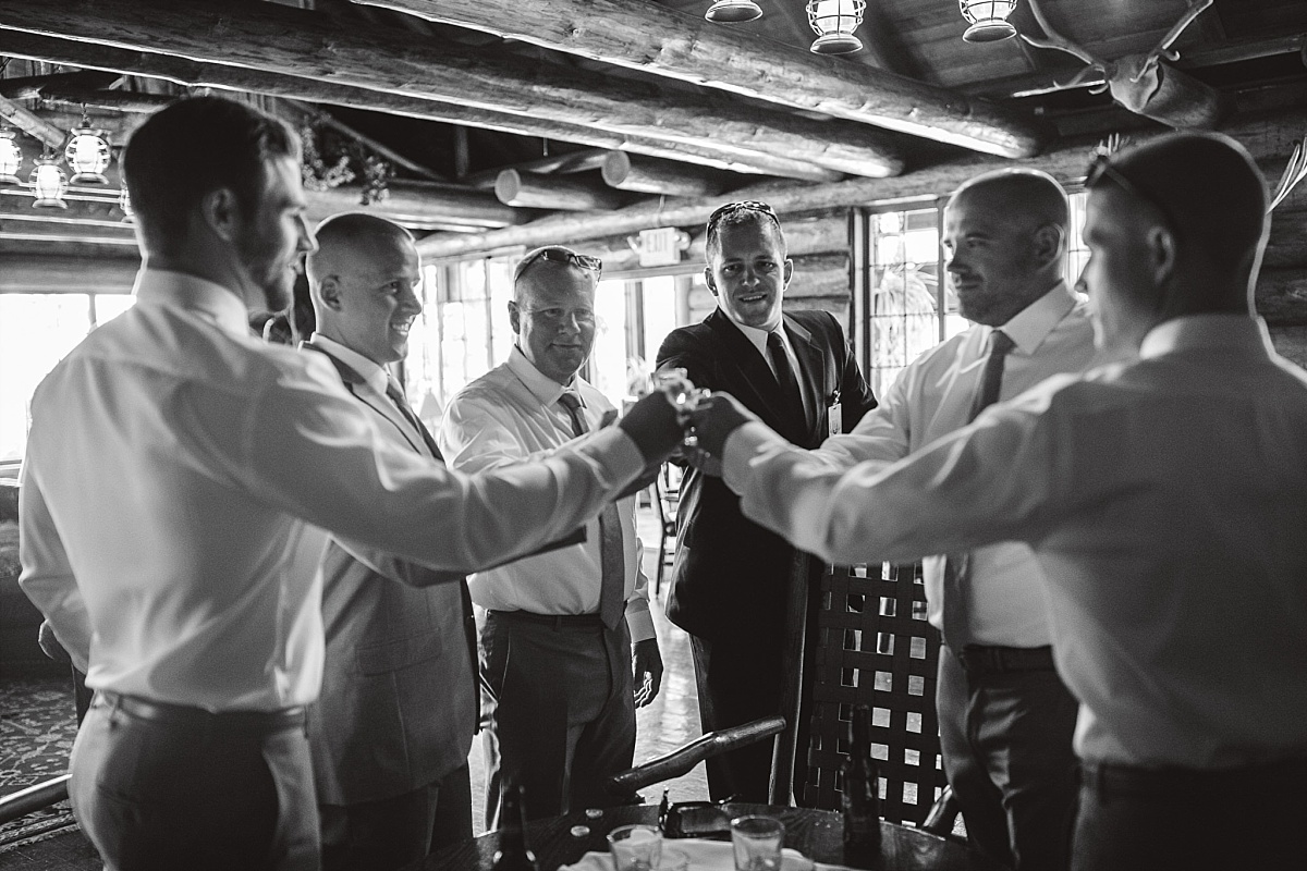 Groom Toast at Kiana Lodge