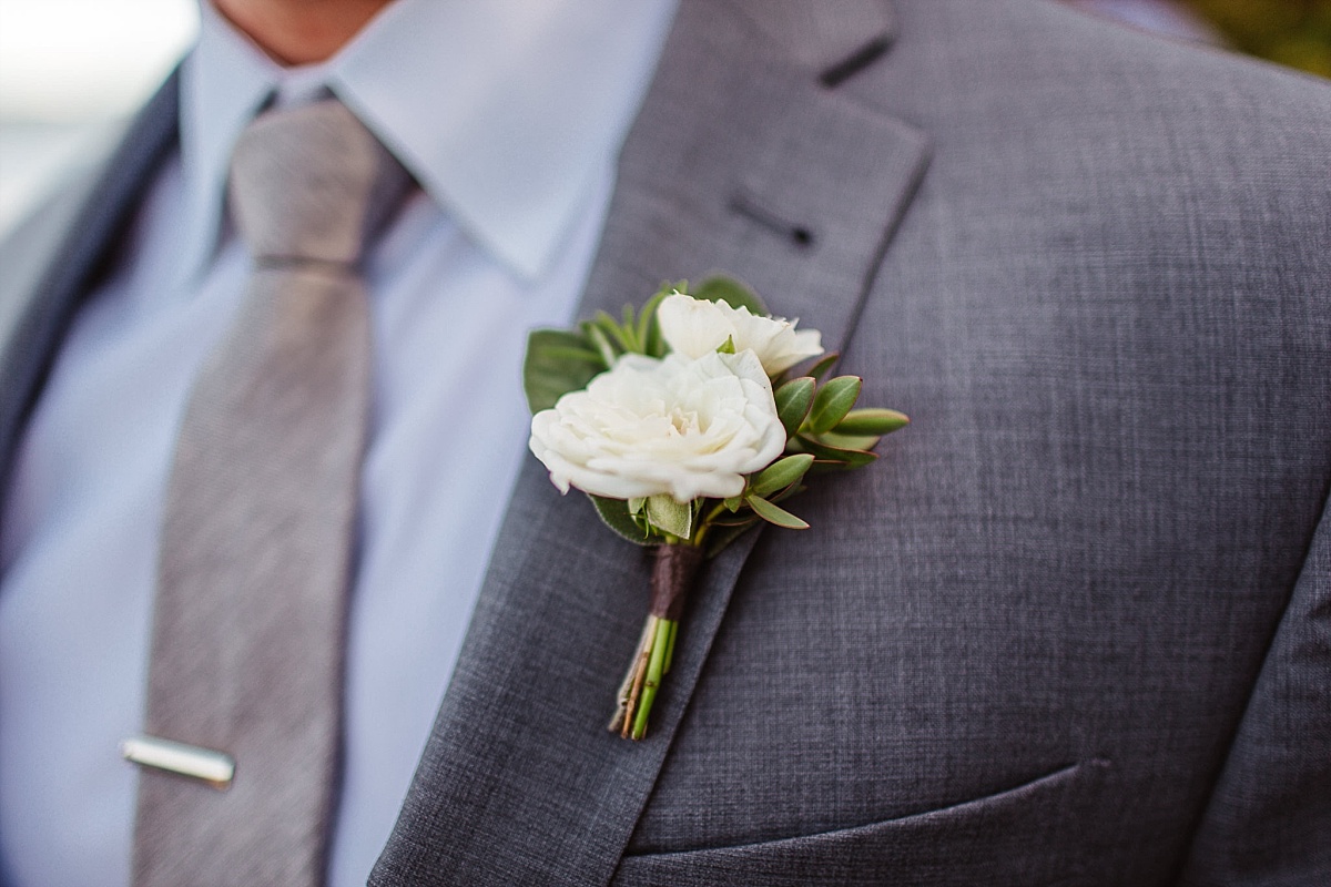 Groom Boutonniere at Kiana Lodge