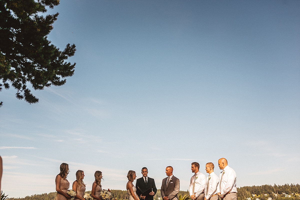 Walking down the aisle at Kiana Lodge