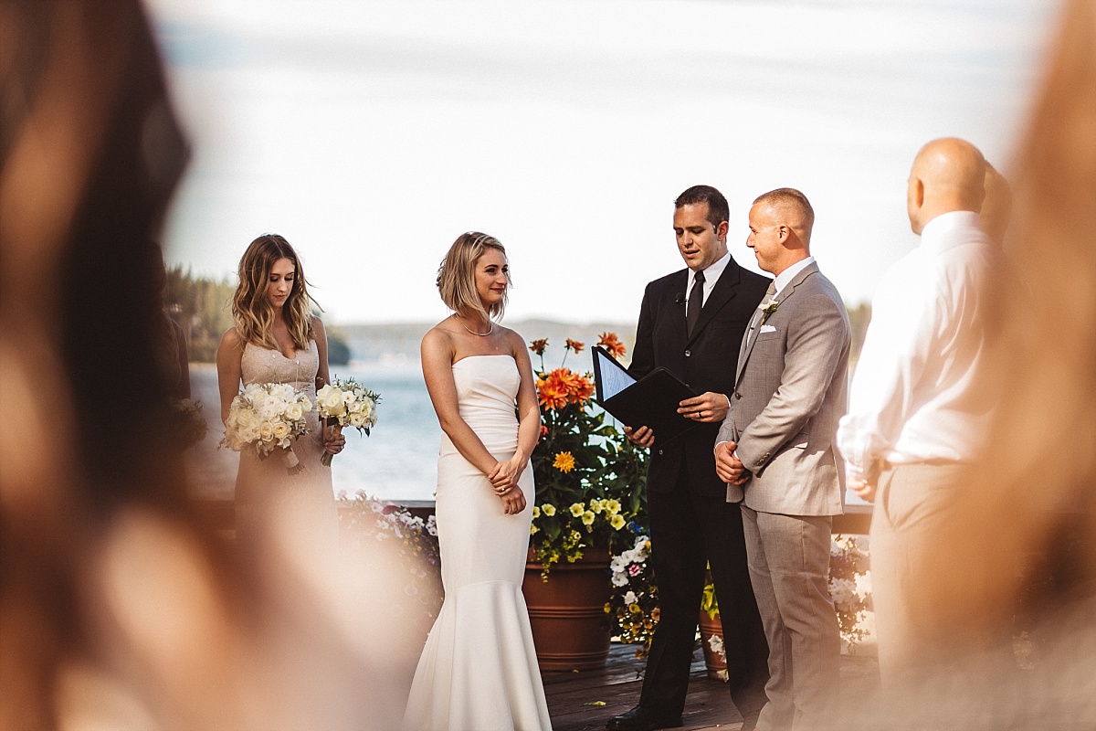 Walking down the aisle at Kiana Lodge