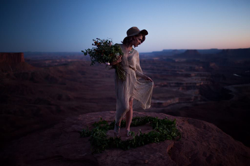 Elope-To-Moab-Canyonlands Bridal Portrait Canyonlands National Park