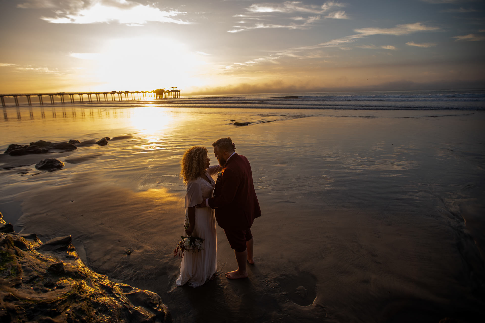 Gerusa Eric La Jolla San Diego Beach Wedding Sunset by Faces Photography