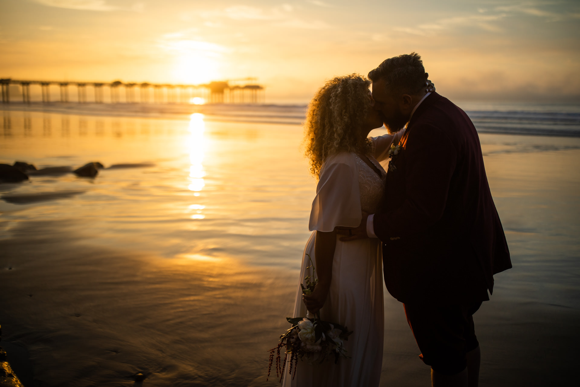 Gerusa Eric La Jolla San Diego Beach Wedding Sunset by Faces Photography