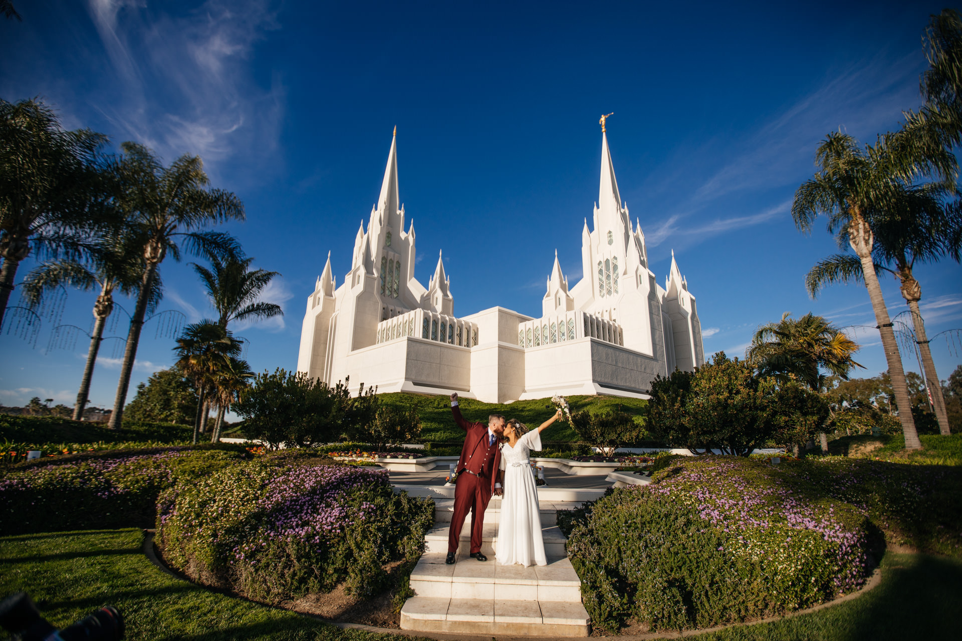 Gerusa Eric La Jolla San Diego Temple Wedding by Faces Photography