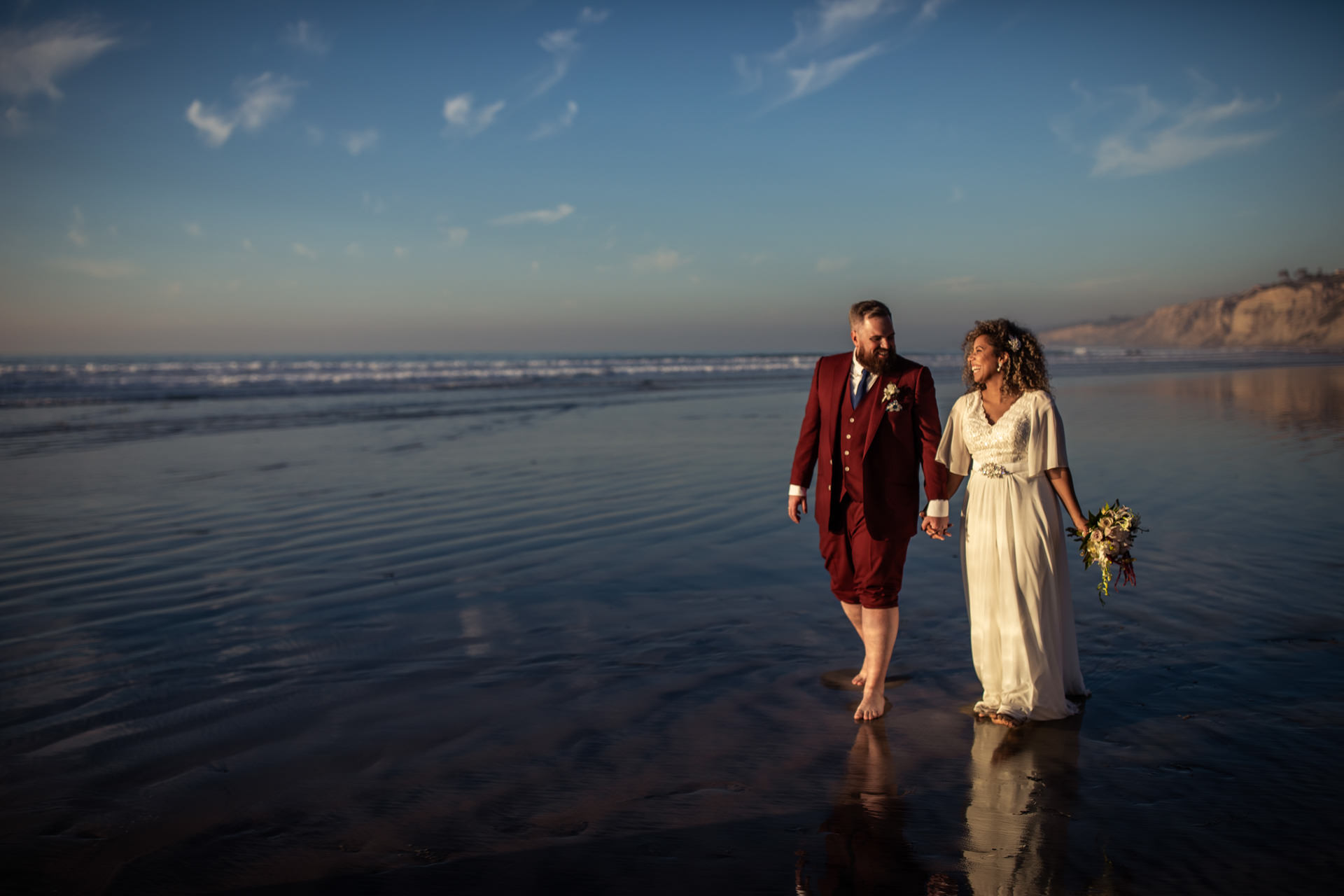 San Diego Beach Wedding Scripps Pier Faces Photography