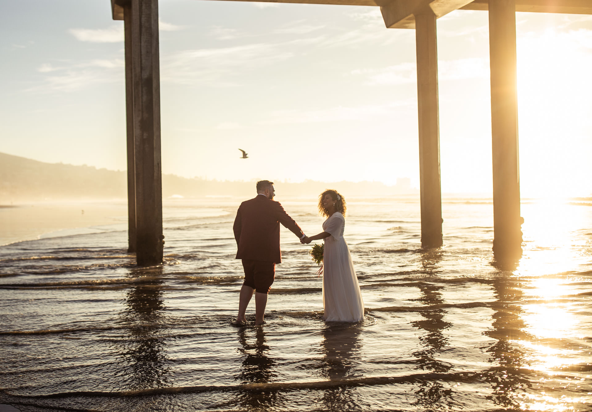 San Diego Beach Wedding Scripps Pier Faces Photography