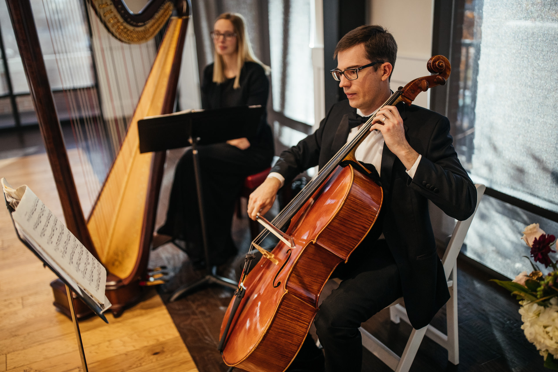 Gerusa Eric The Falls Reception Center Harp Cello Music