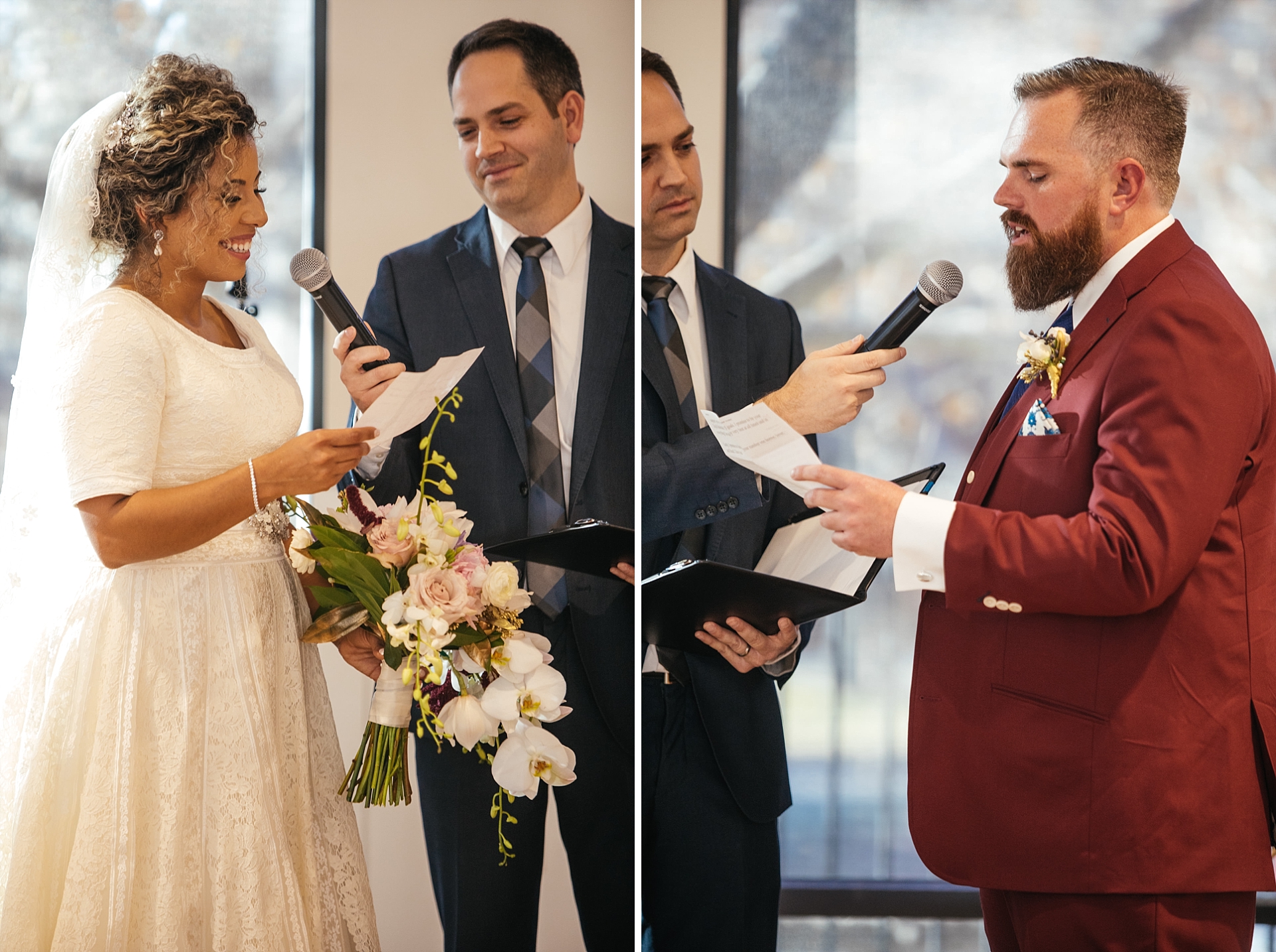 Gerusa Eric The Falls Reception Center wedding ceremony vows