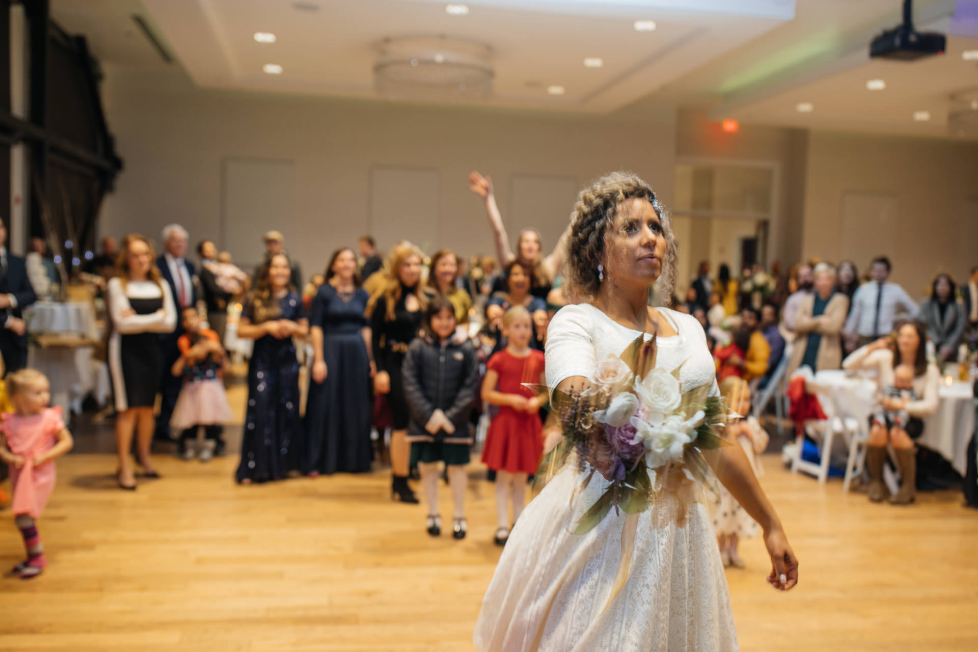 Gerusa Eric The Falls Reception Center Throwing the bouquet