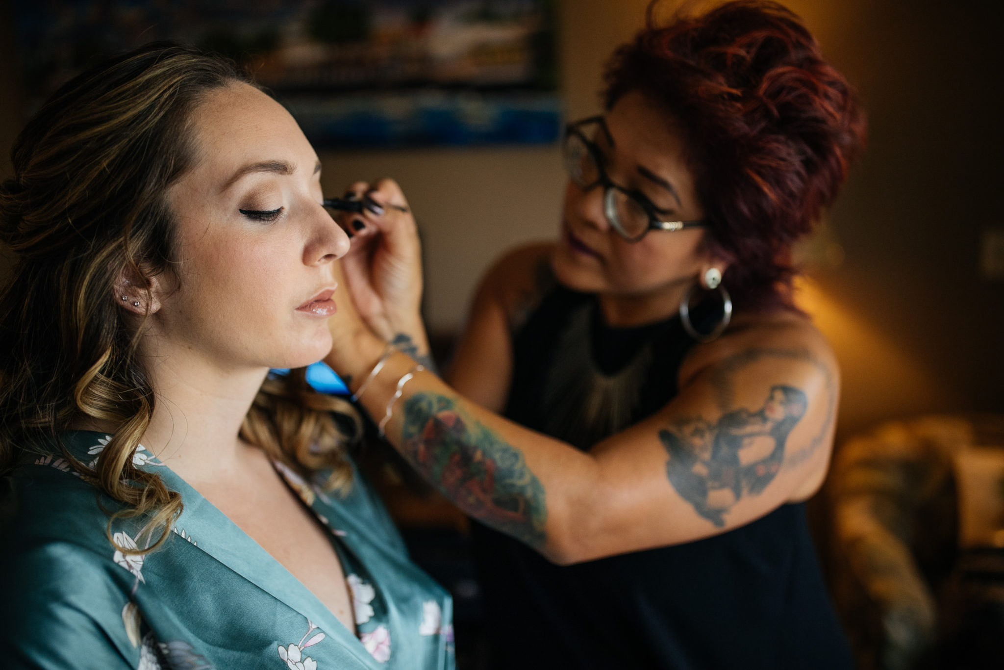 Bride Getting Ready Maui Hawaii Wedding