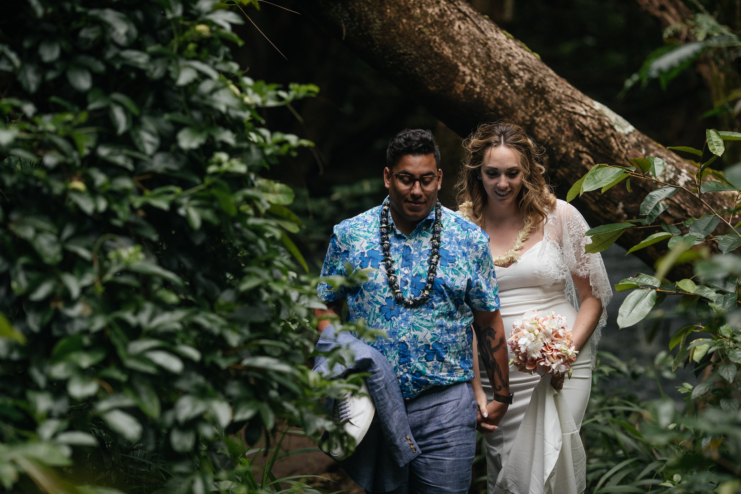 Twin Falls Maui Waterfall Wedding