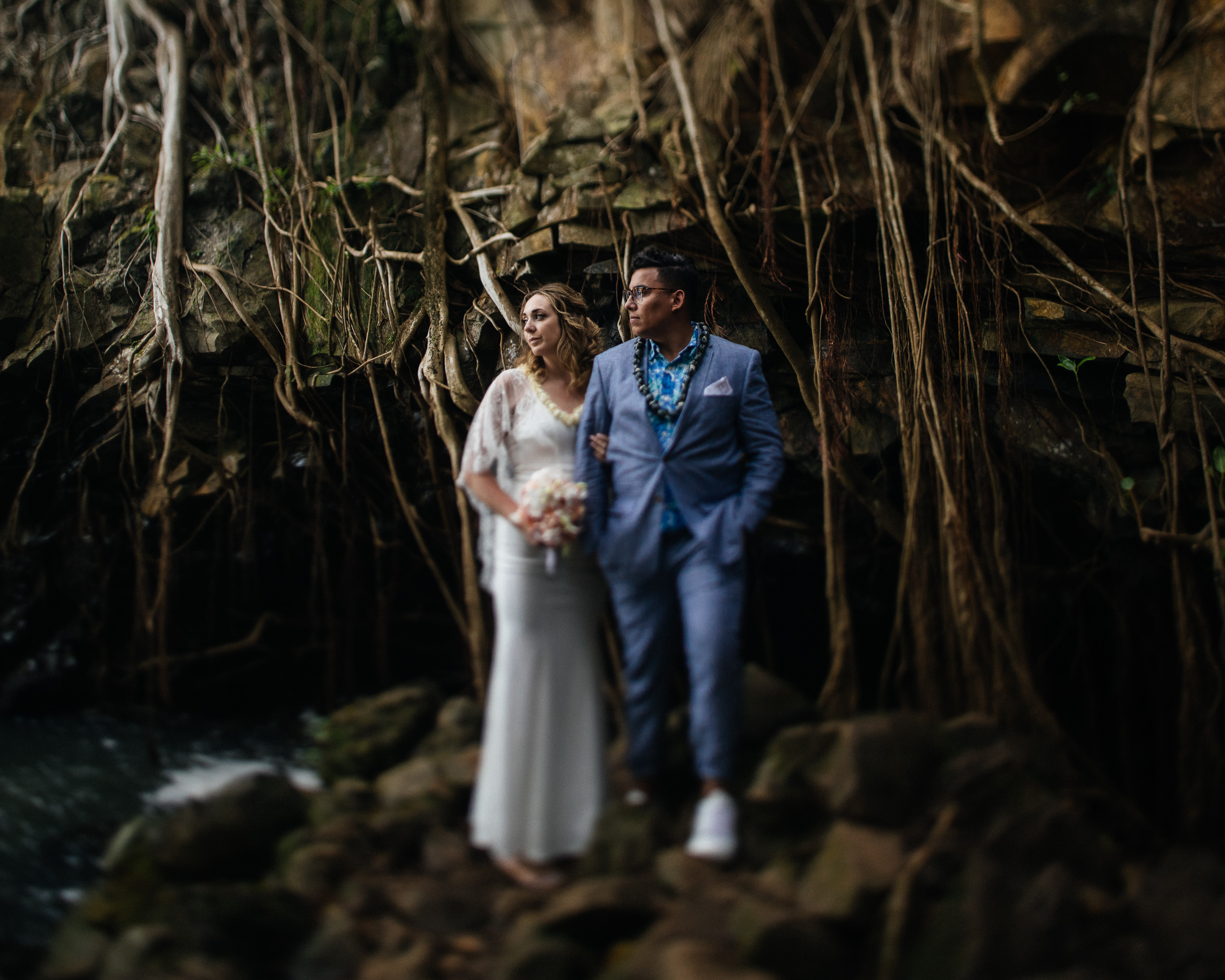 Twin Falls Maui Waterfall Wedding