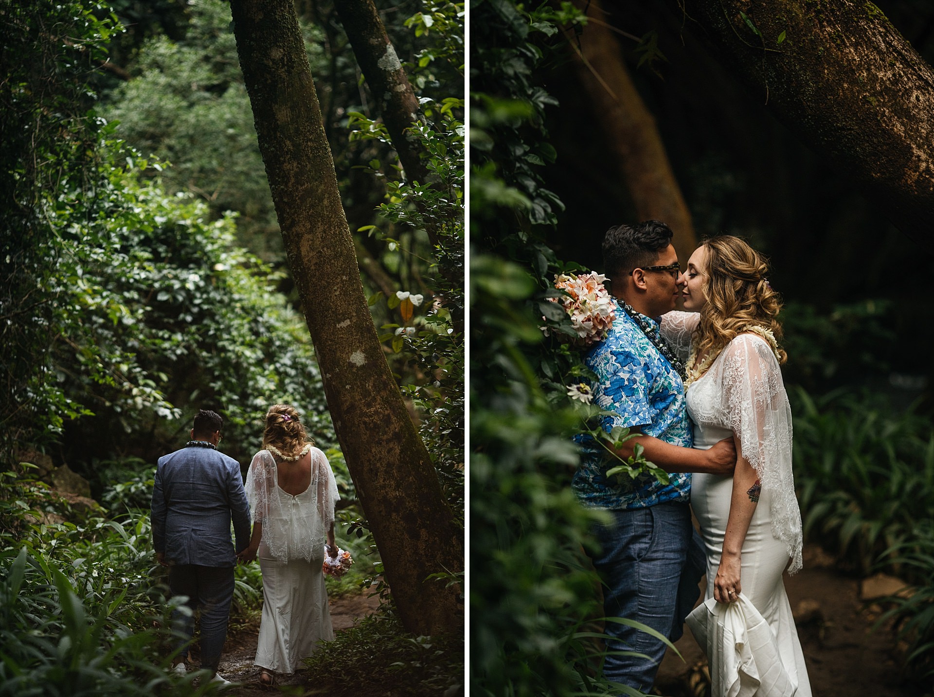 Twin Falls Maui Waterfall Wedding