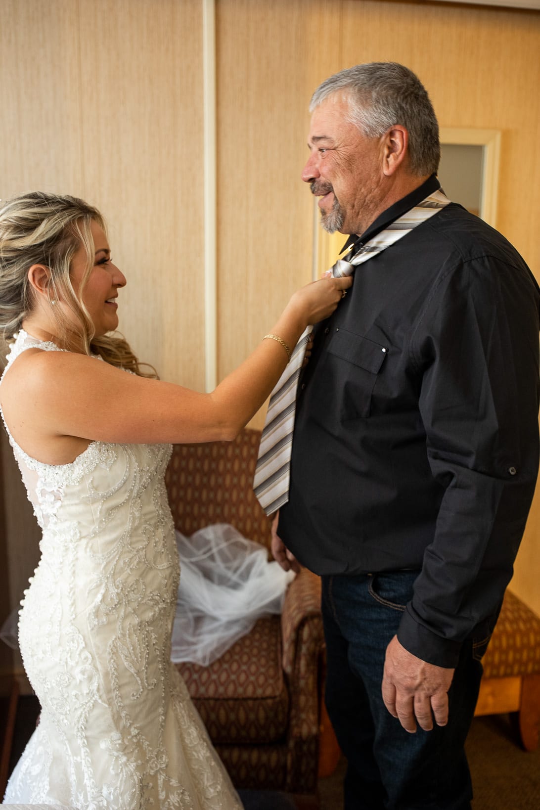 Dad Sees Bride before the wedding