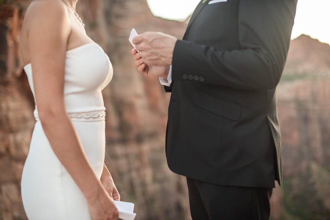 Exchanging Vow on Canyon Overlook