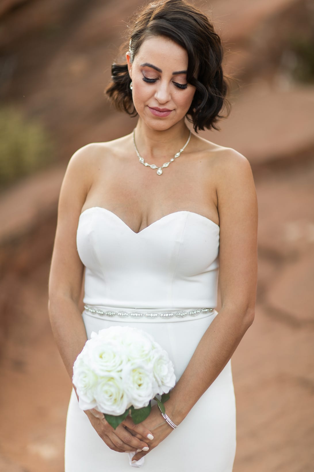 Bride Portraits on Canyon Overlook Zion