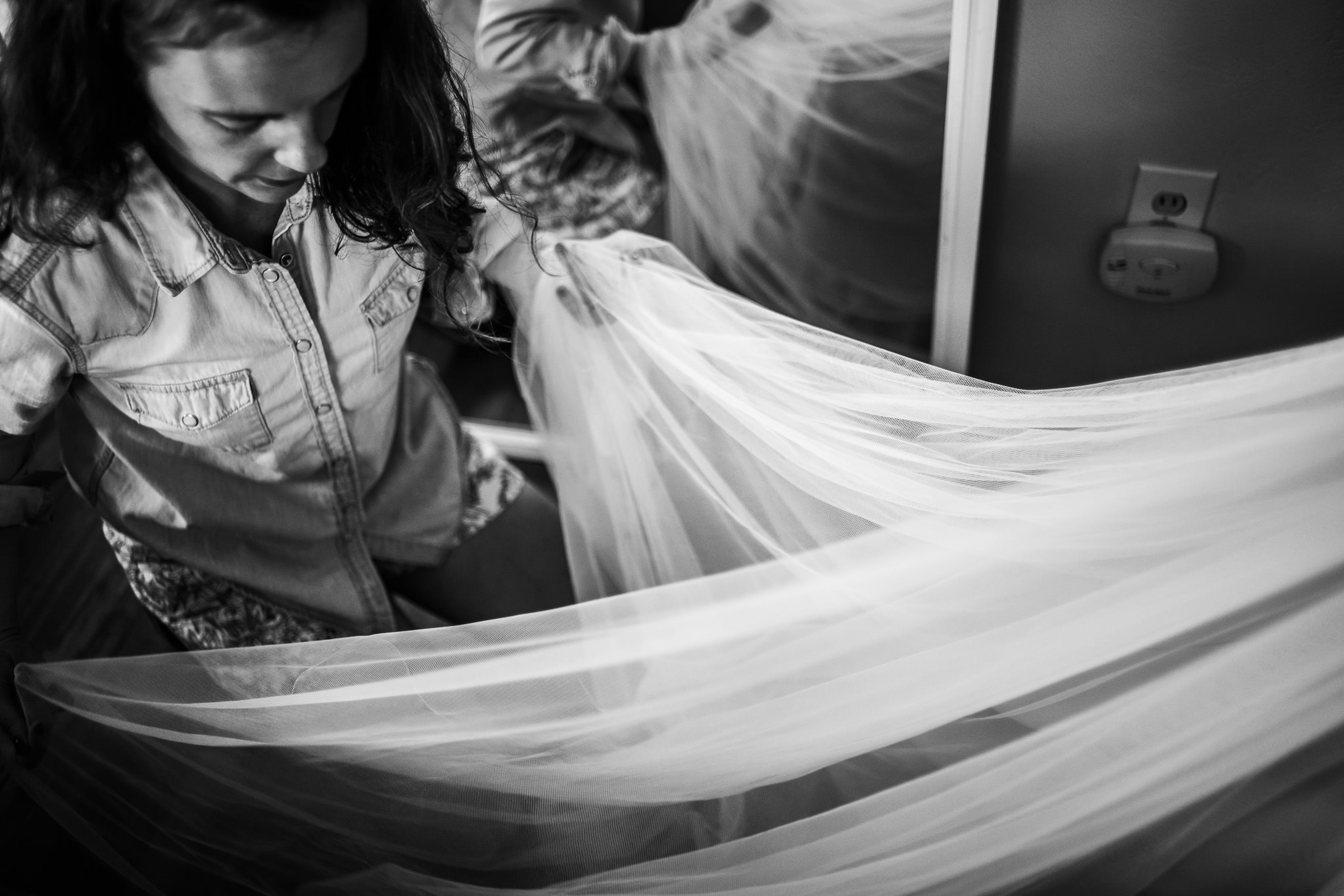 Helping the bride get ready