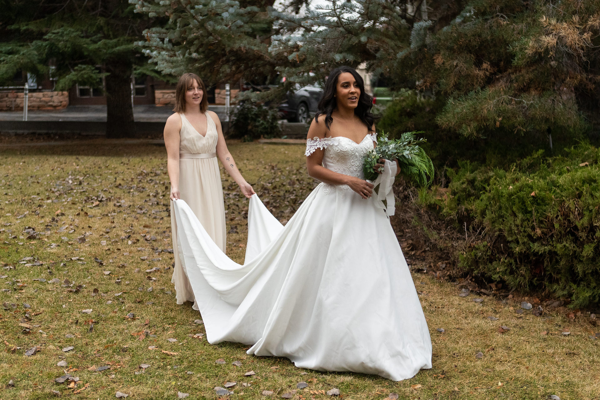 First Look Photos Winter Wedding