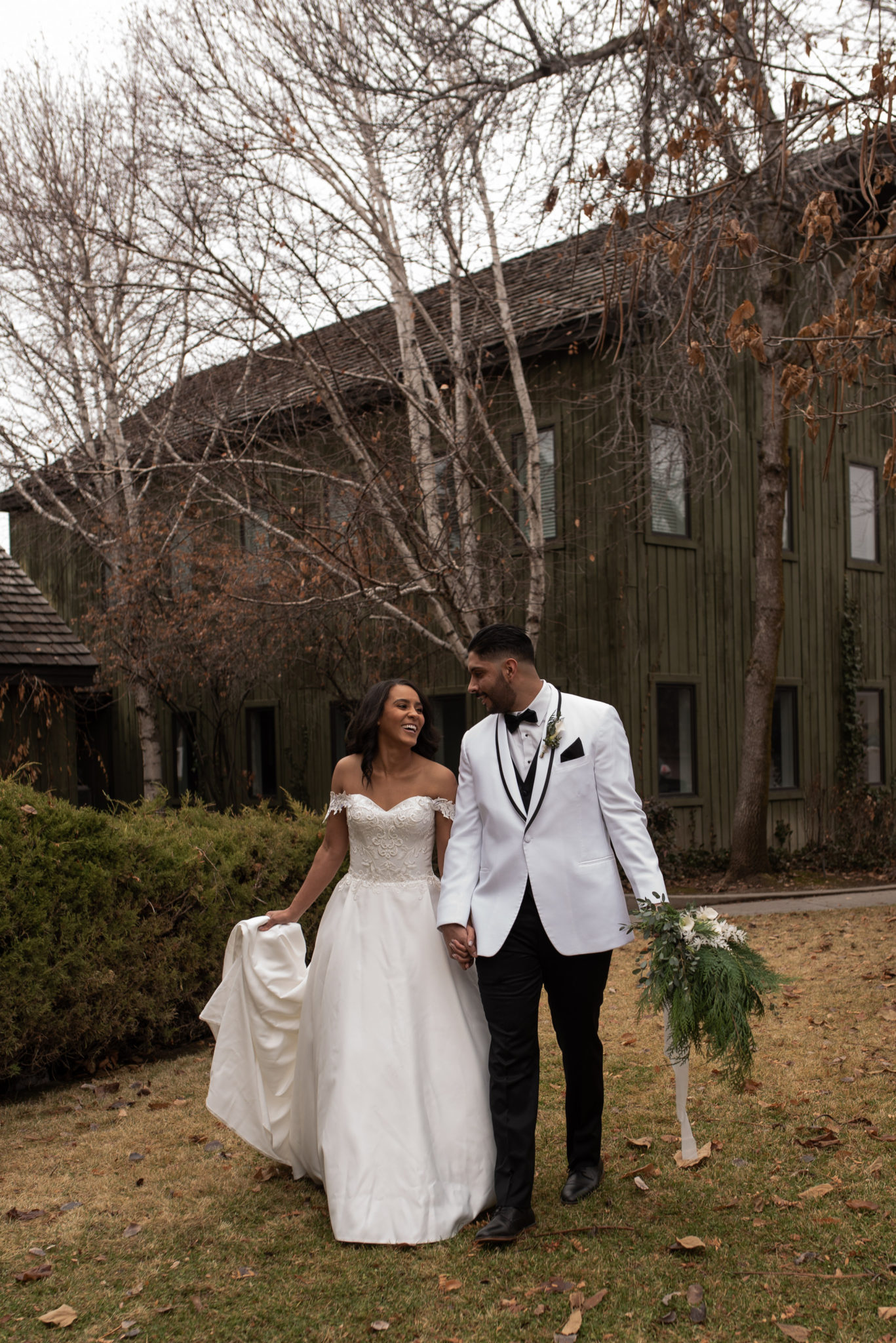 First Look Photos Winter Wedding