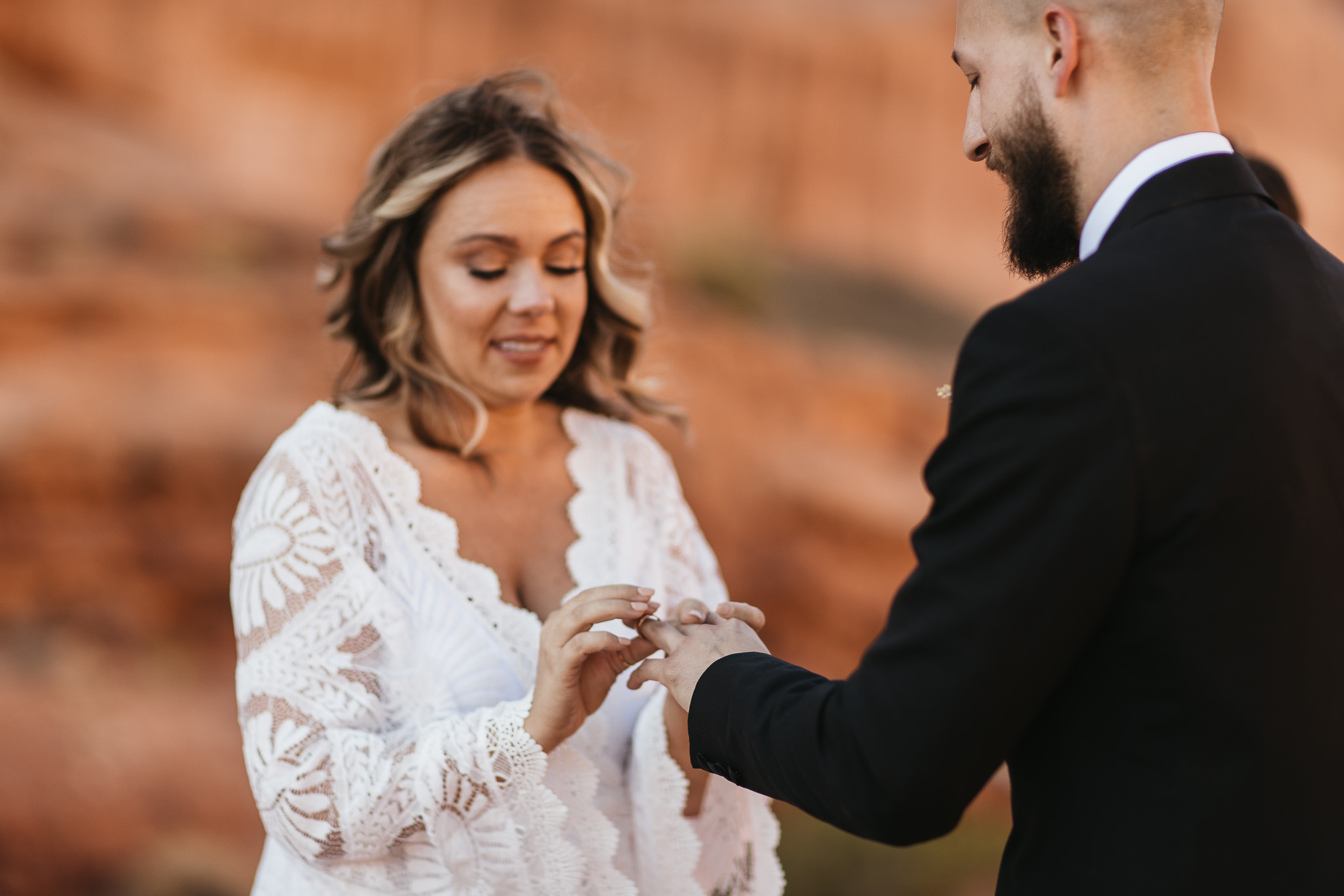 Ring Exchange in Arches National Park