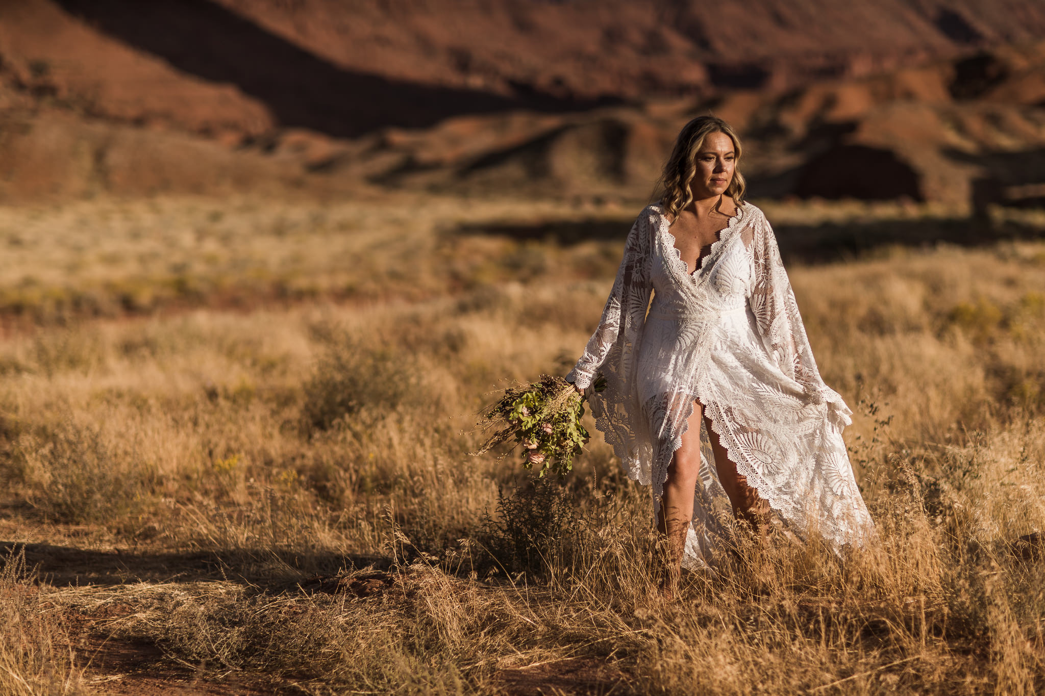 Bridal Portraits Near Castleton Tower