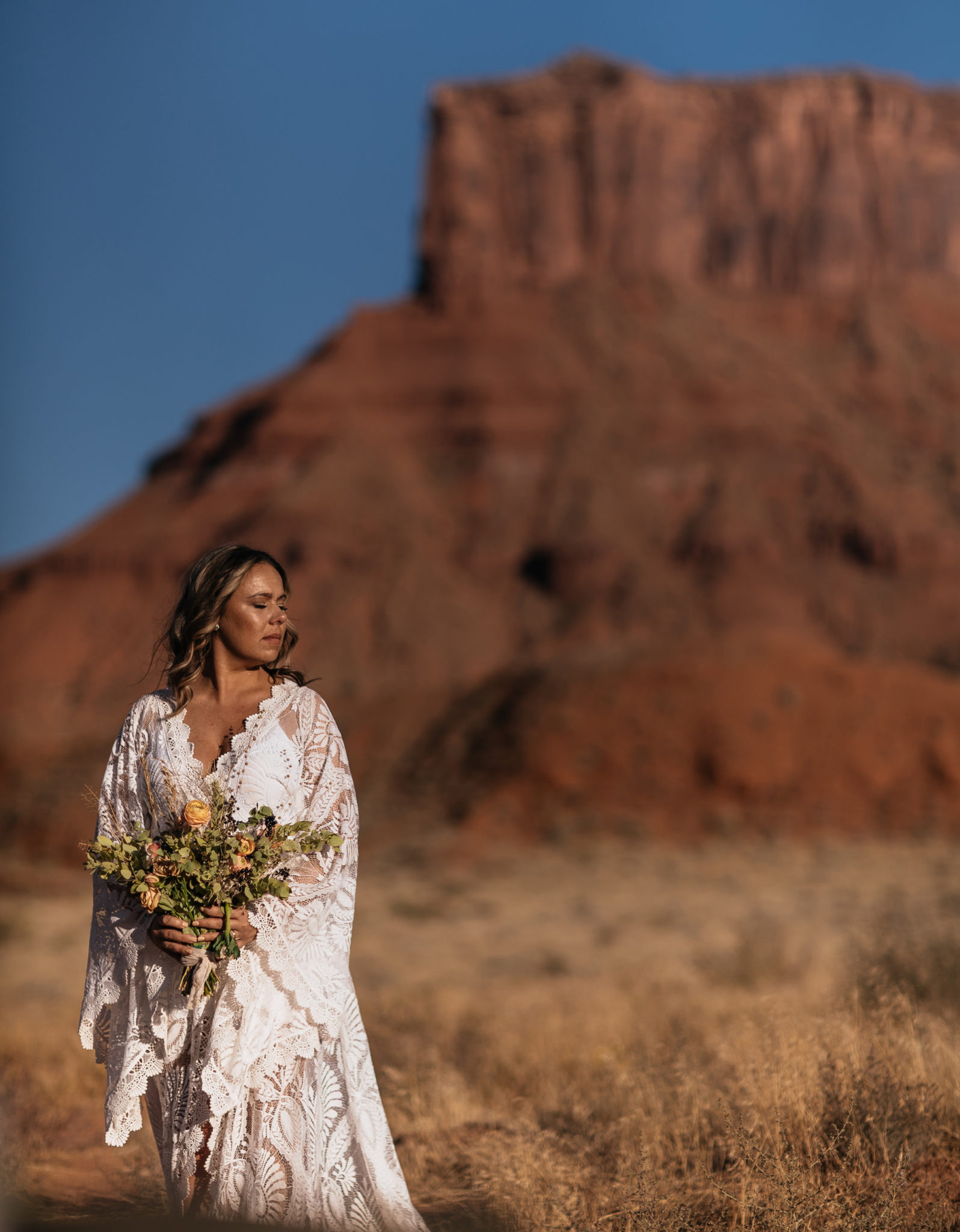 Bridal Portraits Near Castleton Tower