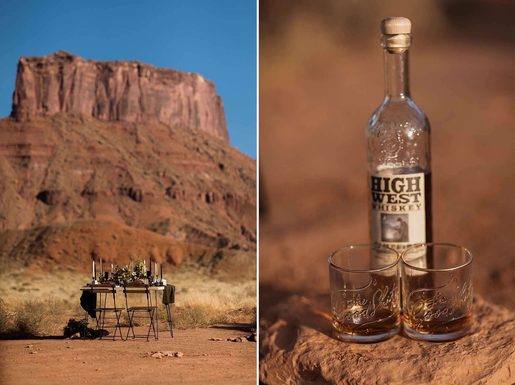 Detail Photos of Moab Elopement High West Whiskey