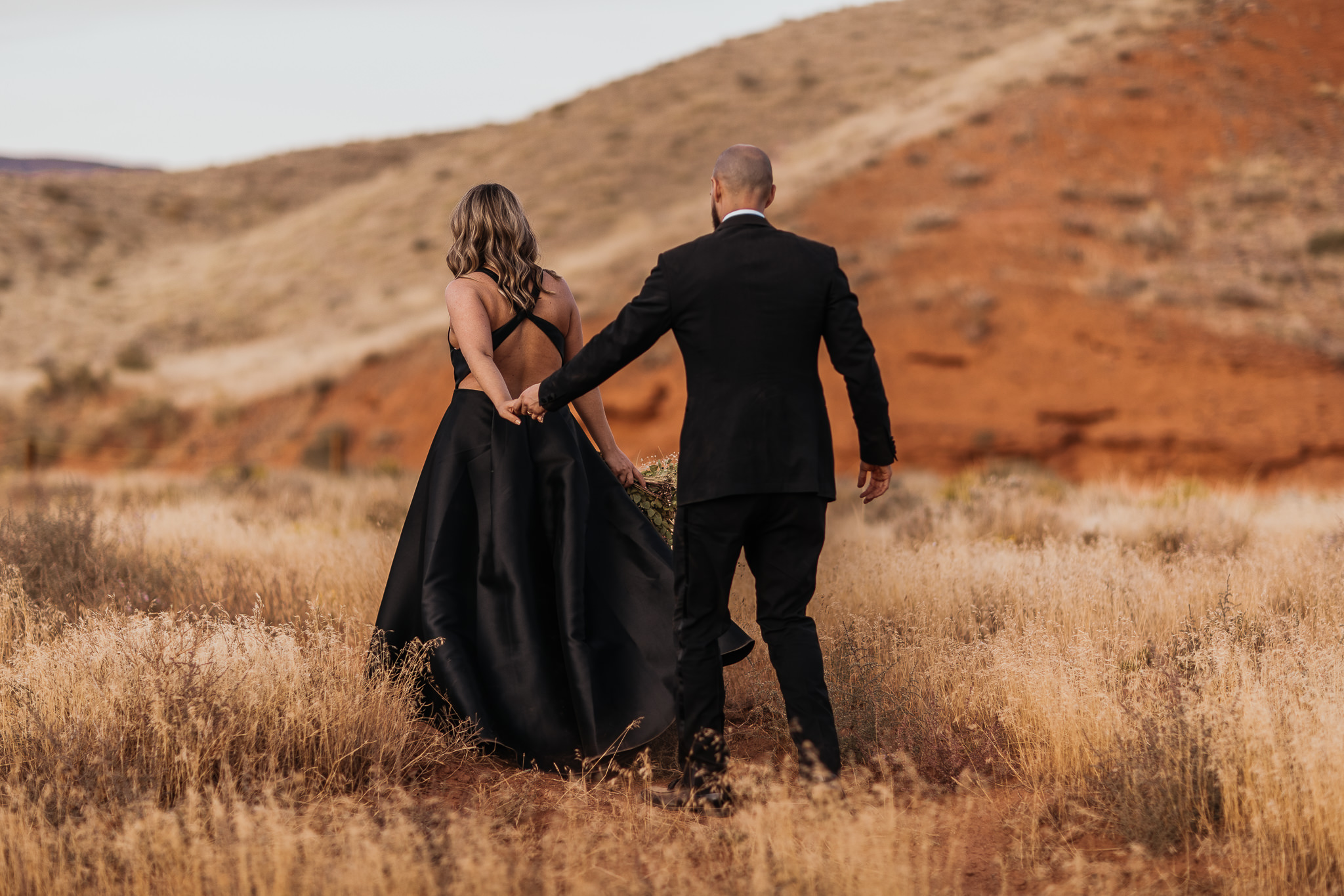 Bride and Groom Formal Portraits Near Castleton Town