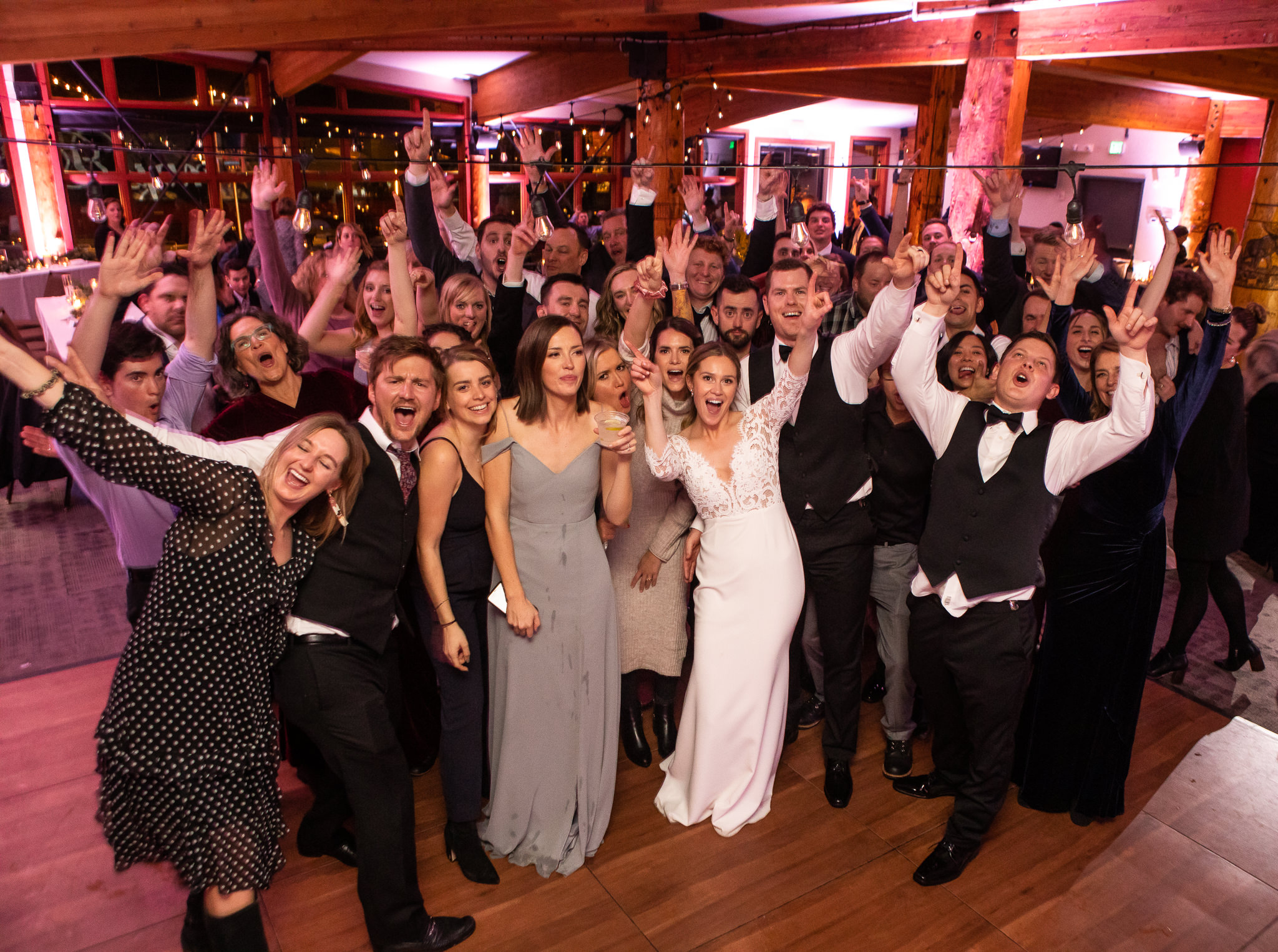 Red Pine Lodge Wedding Group Photo