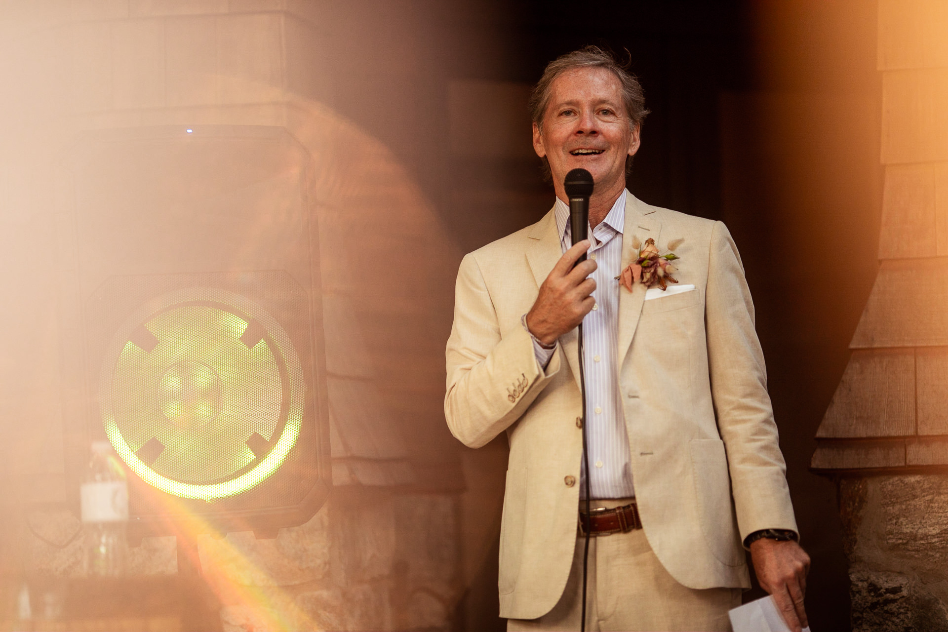 Father of Bride gives toast