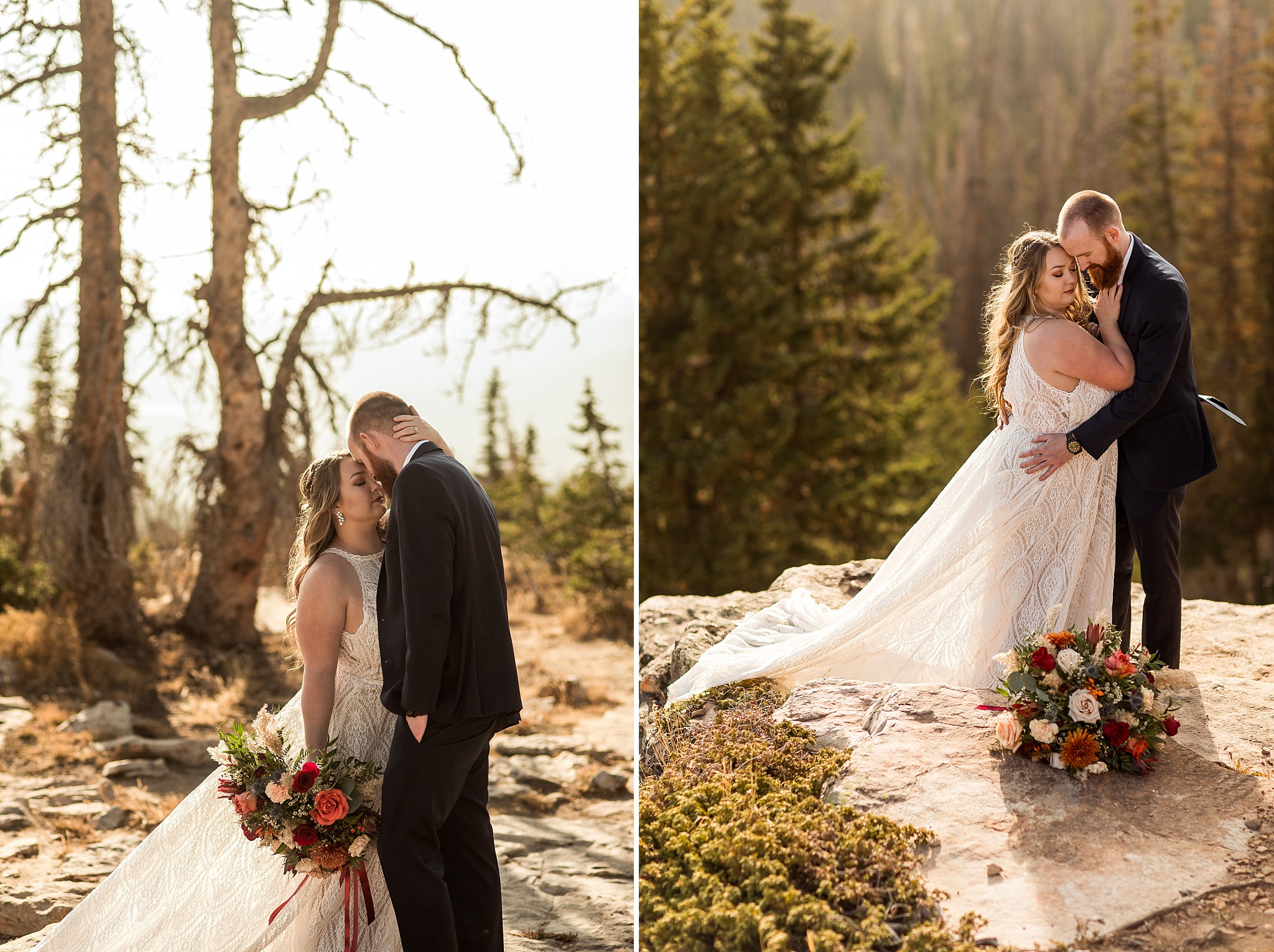 Wedding Portraits on a Cliff