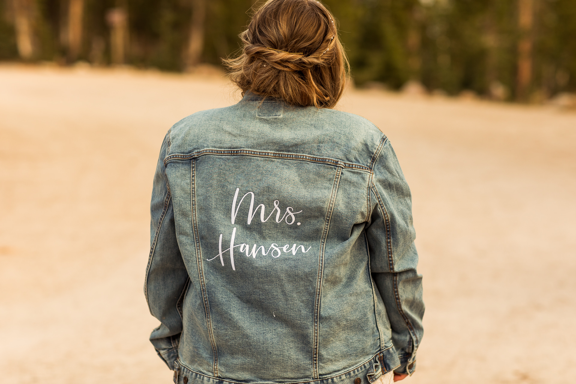 Bride with Jean Jacket