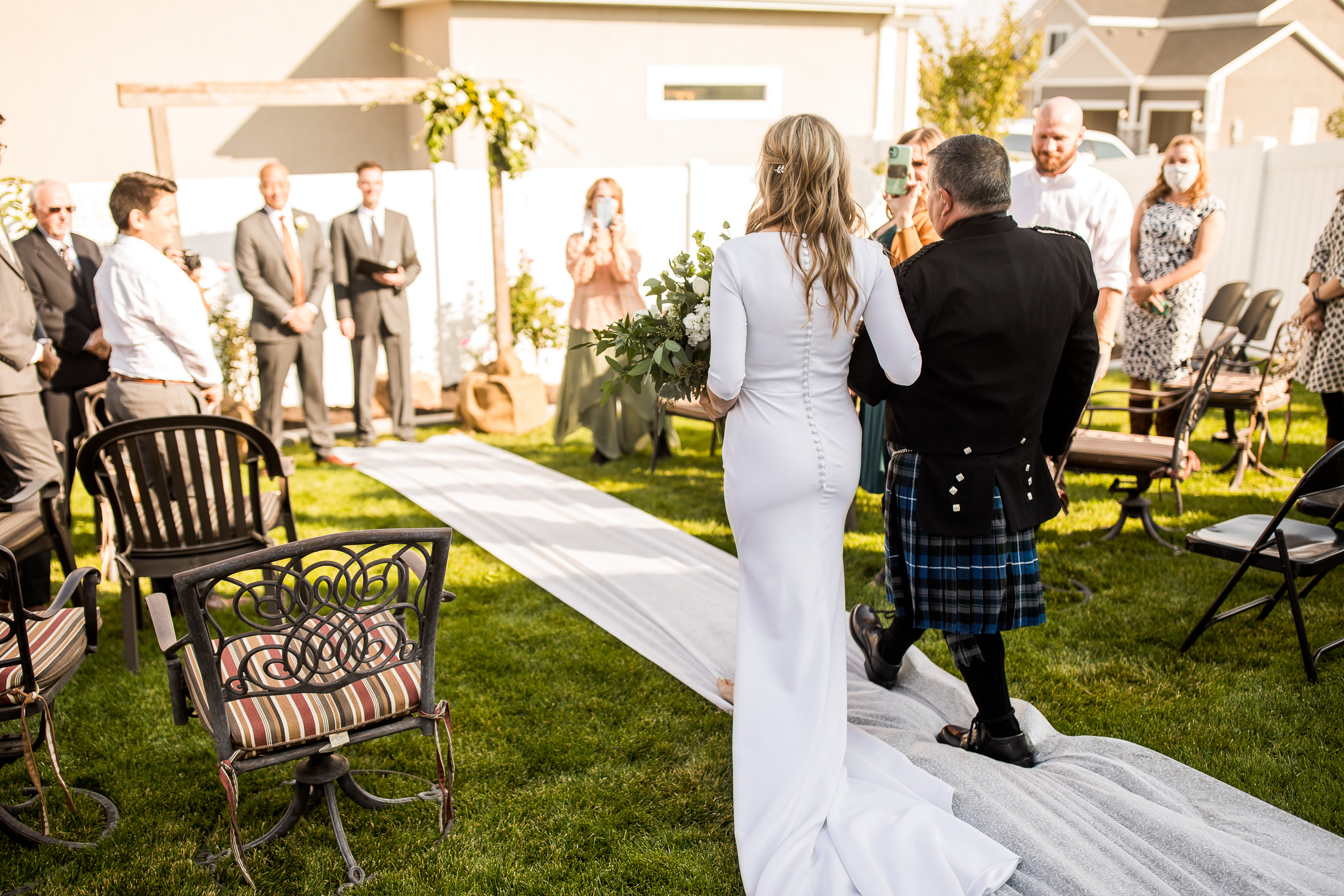 Bride Walks Down the Aisle