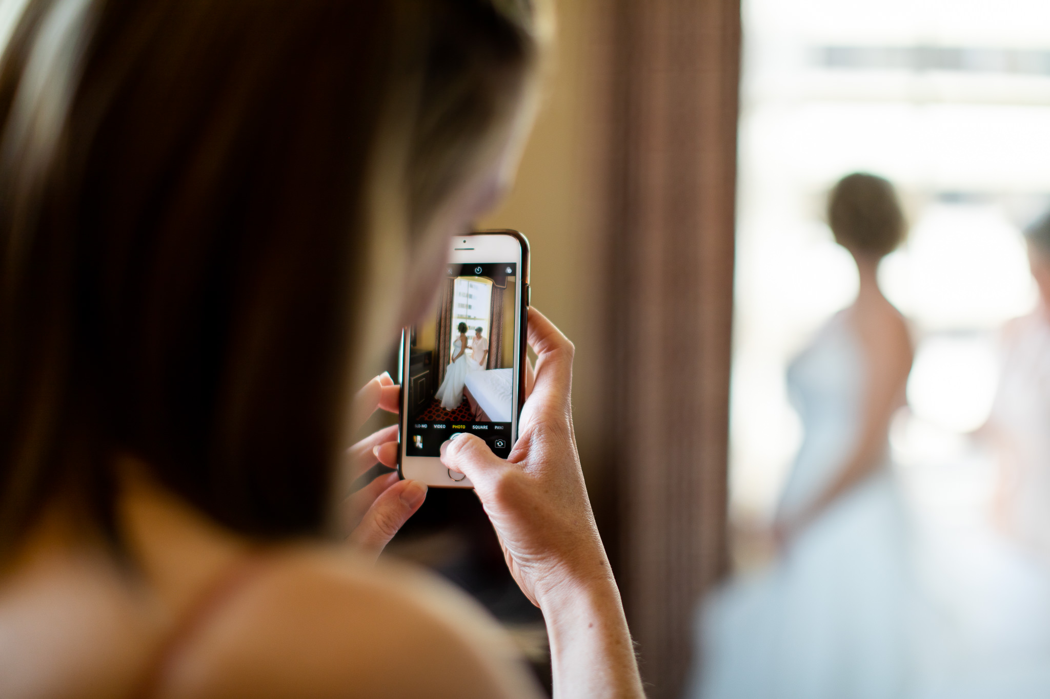 Bride gets ready Hotel Monaco