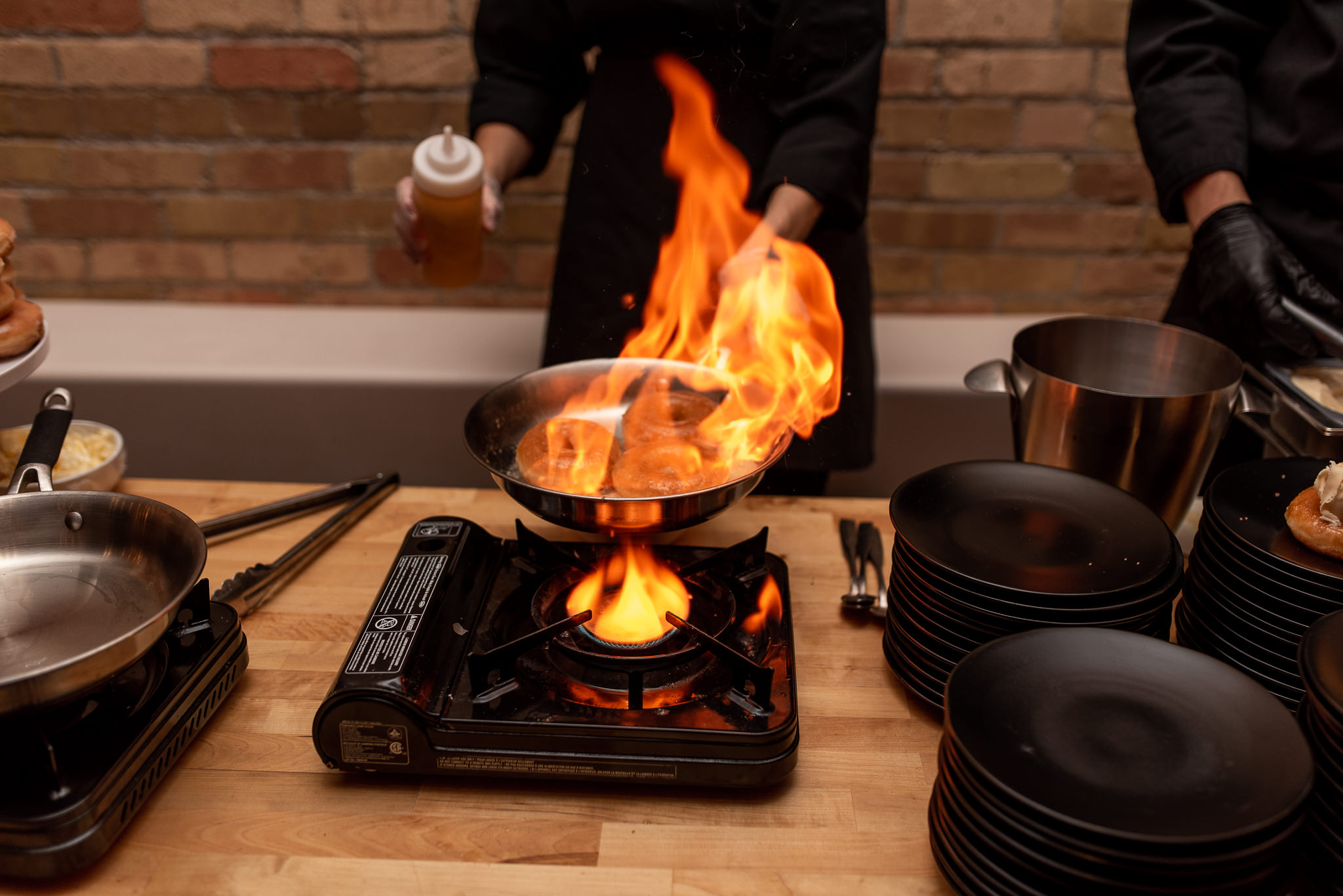 Flaming Donuts Wedding Food