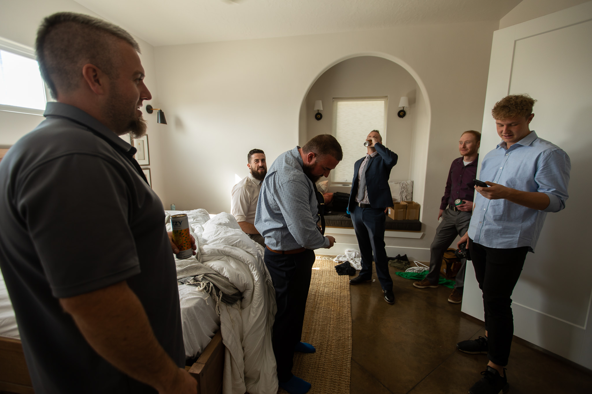 Groom Getting Ready Photos Southern Utah Elopement