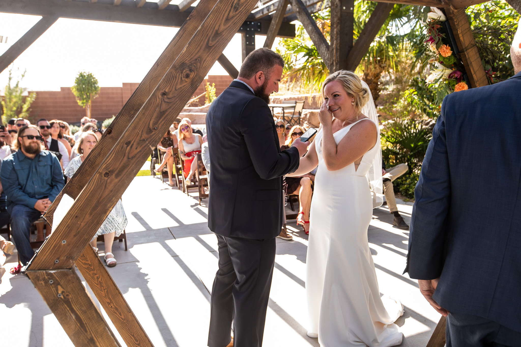 Couple Reads Vows to each other