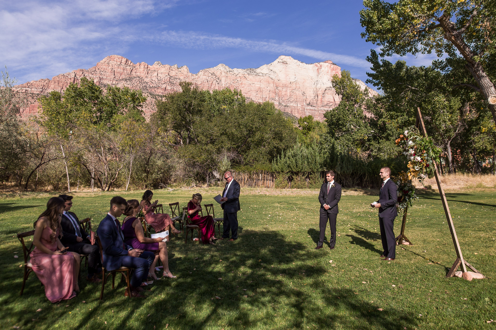 Wedding Ceremony at the Base of Zion National Park