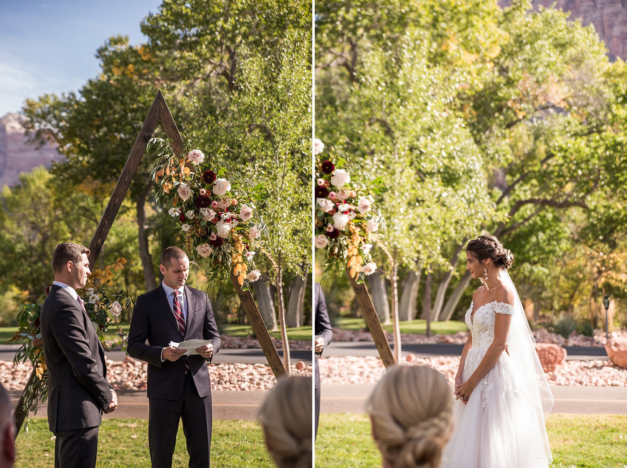 Wedding Ceremony at the Base of Zion National Park