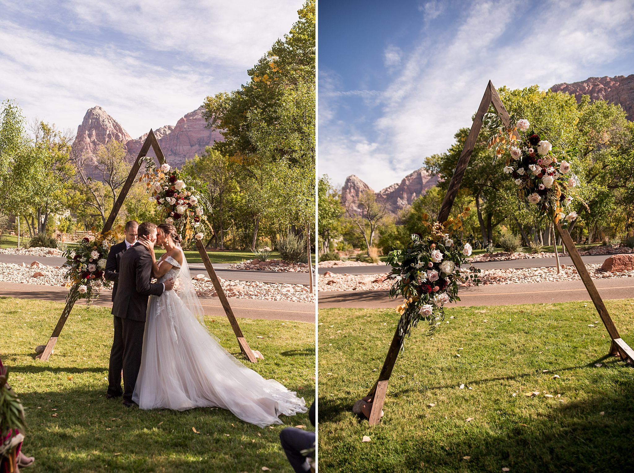 Wedding Ceremony at the Base of Zion National Park