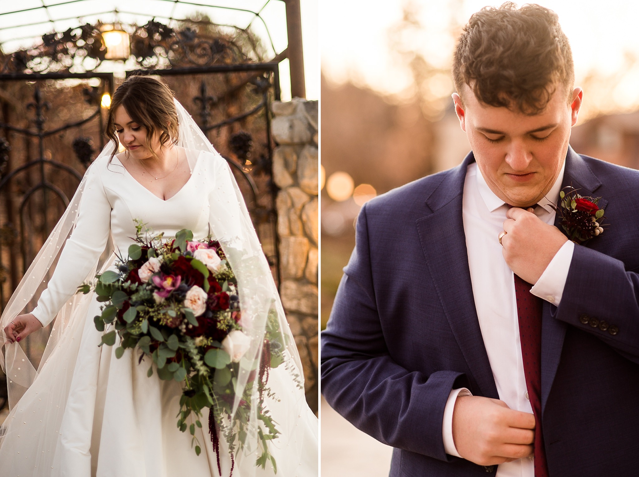 Bride and Groom Individual Portraits