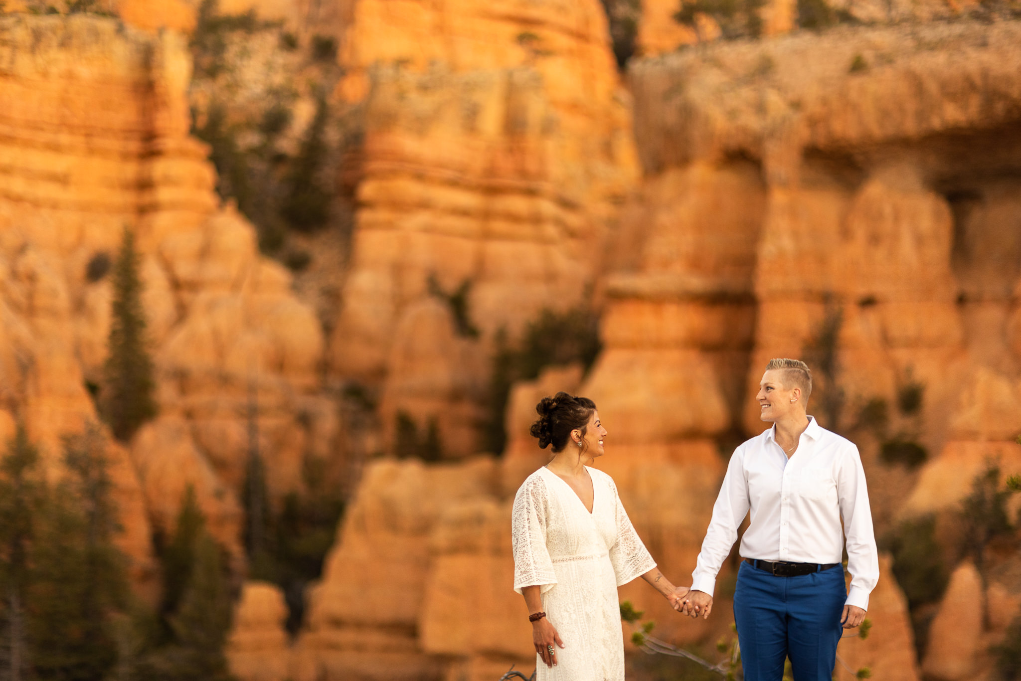 Same Sex Couple Wedding Portraits in Bryce Canyon