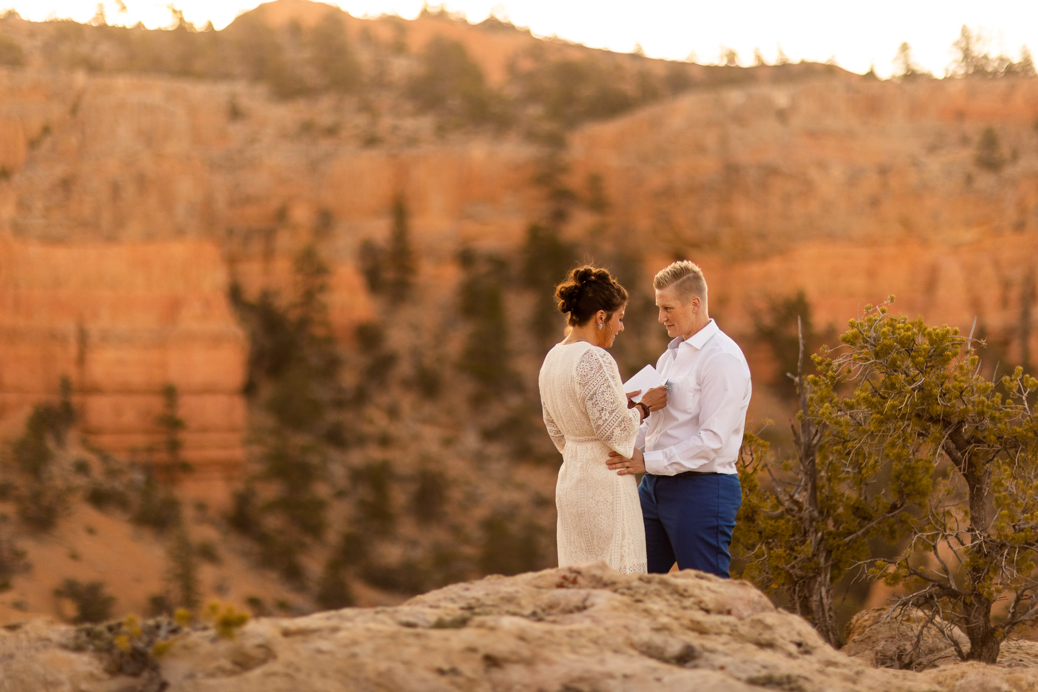 Brides Share Vows during their ceremony