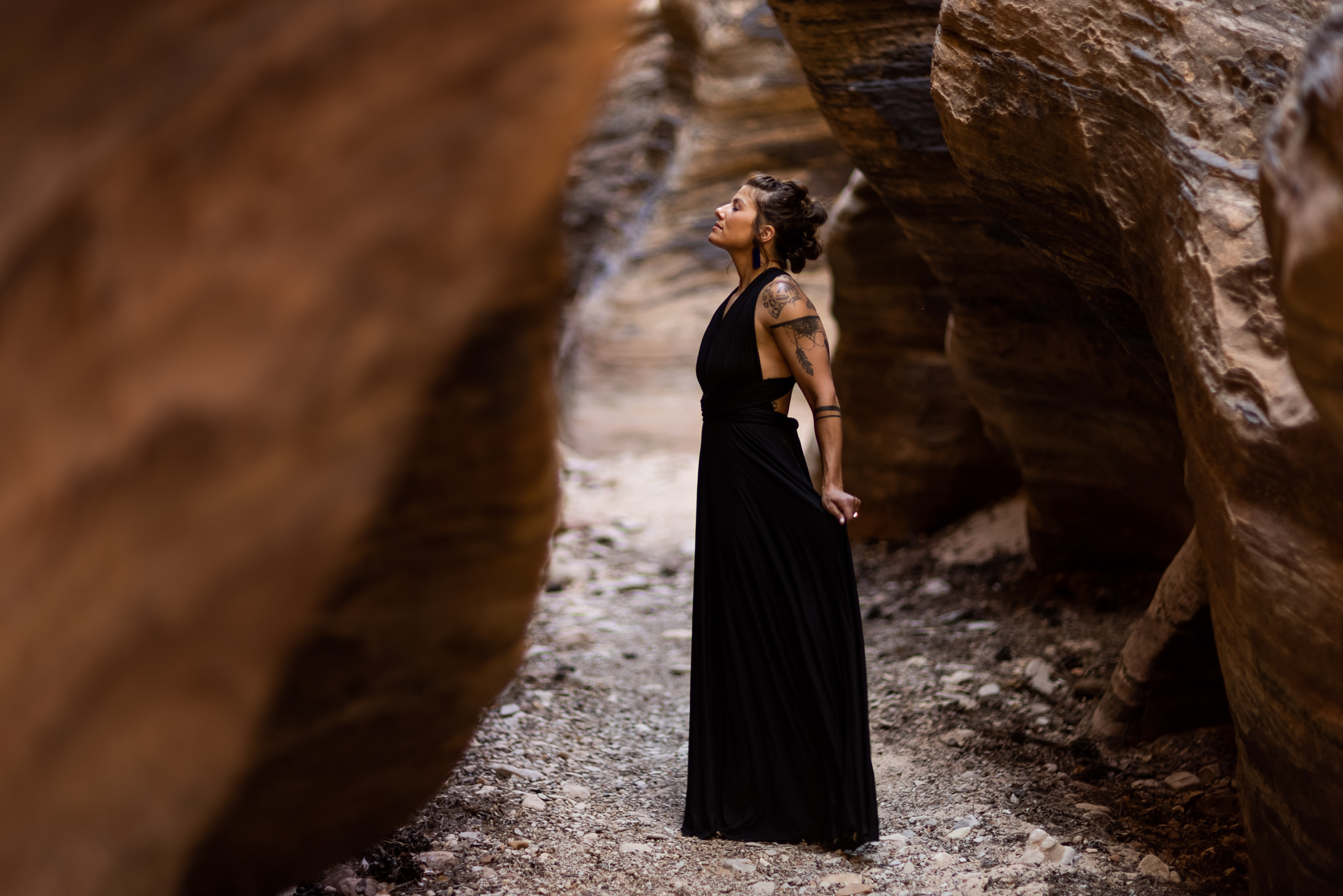 Bridal Portraits in Slot Canyon