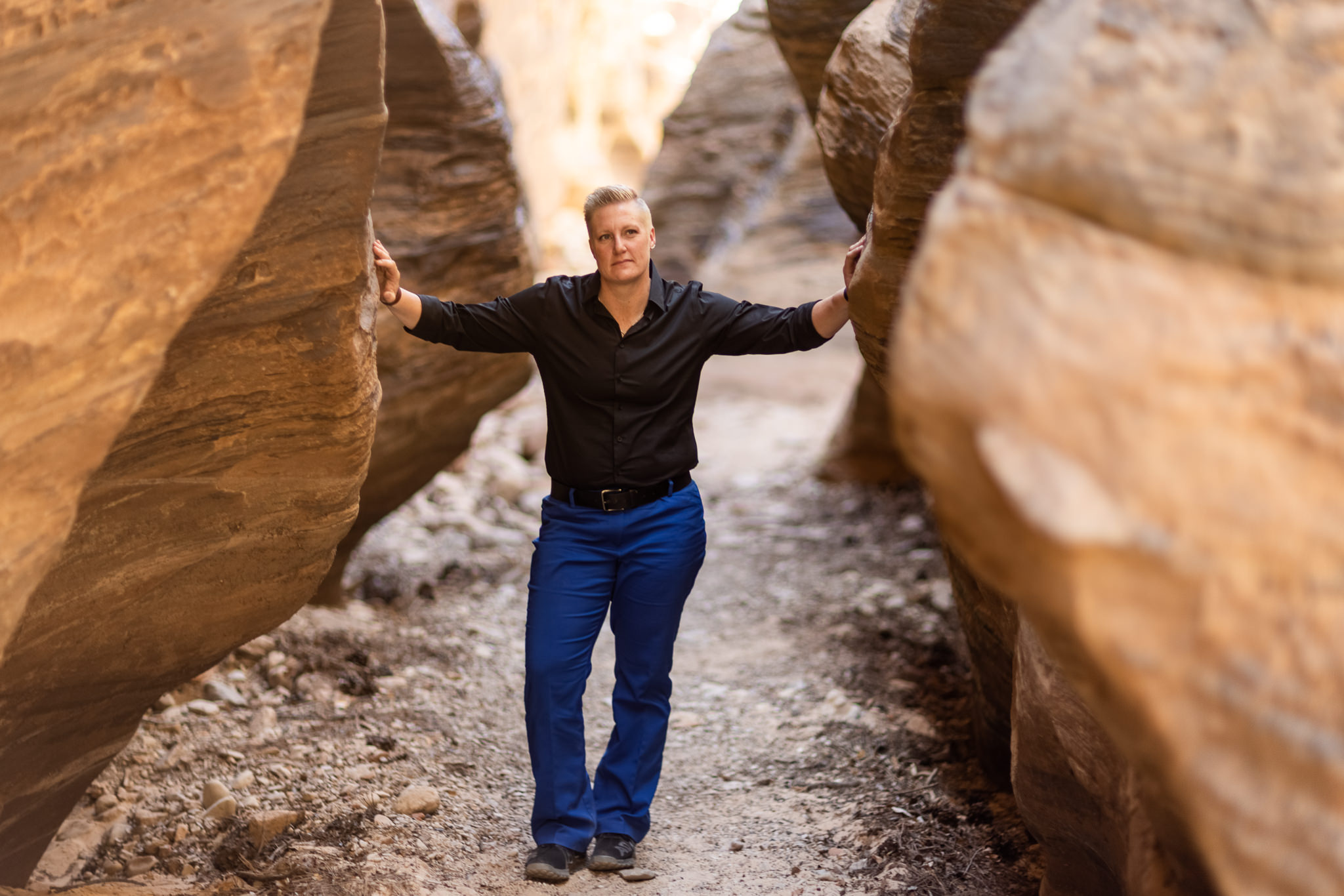 Bridal Portraits in Slot Canyon